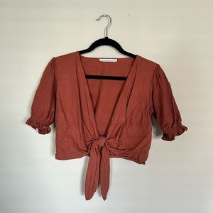 Abercrombie tie-front crop top